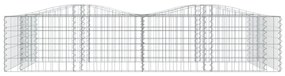 Canteiro elevado gabião arqueado 200x100x50cm ferro galvanizado