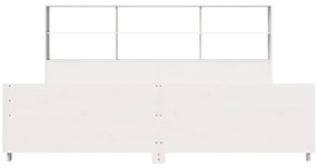Cama sem colchão 180x200 cm madeira de pinho maciça branco