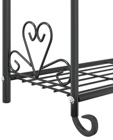 Suporte para flores 56x30x96 cm aço preto