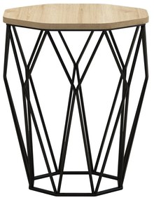 Mesa de Apoio Sofya – Carvalho/Preto – 46x57x46 cm