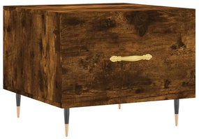 Mesa centro 2 pcs 50x50x40 cm madeira processada cor fumado