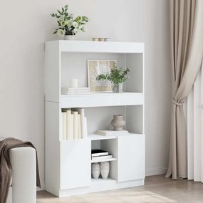 vidaXL Armário alto 92x33x140 cm derivados de madeira branco