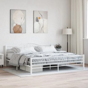 vidaXL Estrutura de cama 180x200 cm metal branco