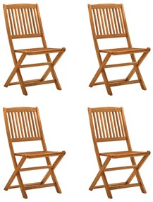 5 pcs conjunto de jantar p/ jardim madeira de acácia maciça