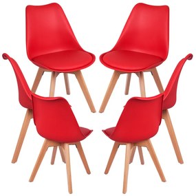 Pack 6 Cadeiras Synk Basic - Vermelho