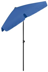 Guarda-sol de praia 180x120 cm azul-ciano