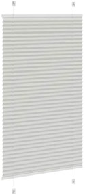Cinzento Luz Plissada Cega 80x150 cm Largura Tecido 79,4 cm
