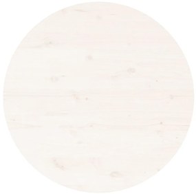 Mesa de centro Ø 55x45 cm madeira de pinho maciça branco