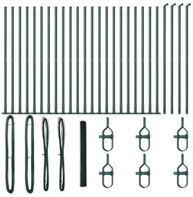 Cerca Hexagonal vidaXL Verde 1,6x50 m Aço