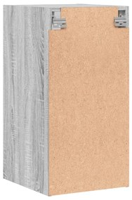 Armário de parede c/ portas de vidro 35x37x68,5 cm cinza sonoma