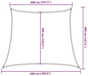 Para-sol estilo vela 160 g/m² 4/5x4 m PEAD vermelho