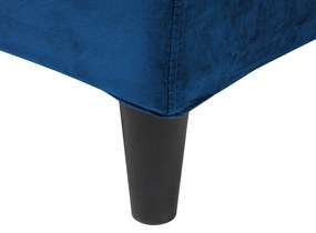 Capa em veludo azul escuro 160 x 200 cm para cama FITOU Beliani