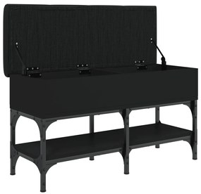 Banco sapateira 82x32x45 cm derivados de madeira preto