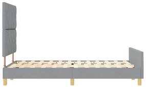 Cama vidaXL Cinza Claro 120x200 cm em Tecido