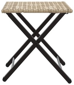 5 pcs conjunto de jantar para jardim dobrável vime PE bege