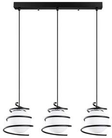 Candeeiro de Teto Elegance – Preto – 70 cm de Diâmetro