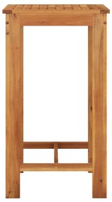3 pcs conjunto de bar p/ jardim acácia maciça/vime PE cinzento