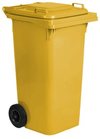Contentor Lixo Com Rodas Amarelo 240l 72X58X106cm