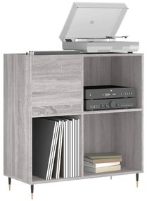 Armário p/ discos 84,5x38x89 cm derivados madeira cinza sonoma