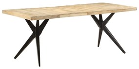 Mesa de jantar 200x90x76 cm madeira de mangueira áspera