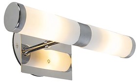 LED Candeeiro de parede inteligente cromado IP44 incl. 2 Wi-Fi G9 - Bath Moderno,Design