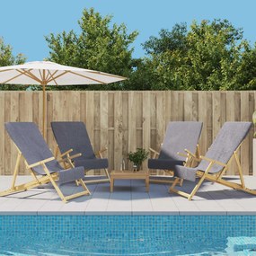 3157054 vidaXL Toalhas de praia 4 pcs 60x135 cm tecido 400 GSM antracite