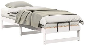 Estrutura de Cama com Alças Branco 80 x 200 cm