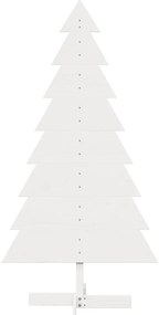 Árvore de Natal decorativa 150cm madeira de pinho maciça branco