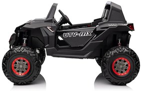 Carro elétrico para Crianças 24V 2 Lugares 4x4 Buggy UTV-MX 2000N Rodas de EVA, Assento de couro Preto