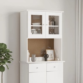 vidaXL Topo p/ cómoda ALTA 77x30x92 cm madeira de pinho maciça branco