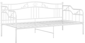 Sofá-cama 90x200 cm metal branco