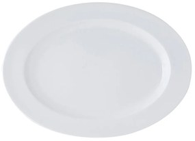 Plat bord Ariane Brasserie Oval Cerâmica Branco (38 X 26 cm)