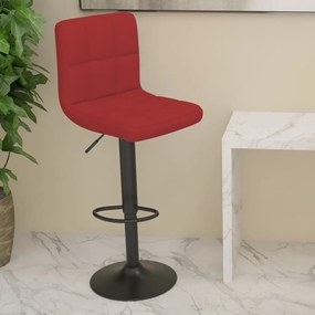 vidaXL Banco de bar tecido vermelho tinto