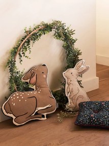 Lote de 3 almofadas animais, Broceliande azul estampado