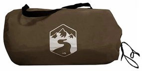 Lona de campismo 451x420 cm impermeável castanho