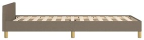 Estrutura de cama c/ cabeceira sem colchão tecido 80x200 cm