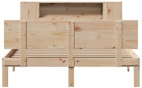 Cama com estante sem colchão 150x200 cm pinho maciço