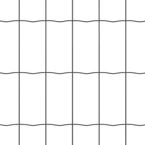 Cerca Euro com 7 postes pontudos, 1,6 x 10 m, em aço galvanizado cinza