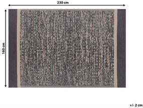 Tapete de exterior creme e preto 160 x 230 cm BALLARI Beliani