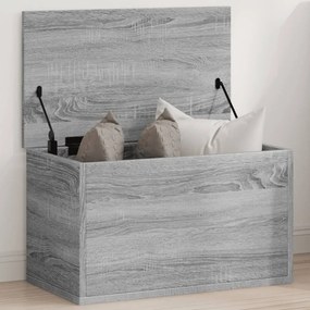 vidaXL Caixa de arrumação 60x35x35 cm derivados madeira cinza sonoma