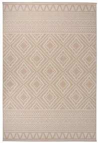 Tapete de tecido plano p/ exterior 160x230 cm riscas castanhas