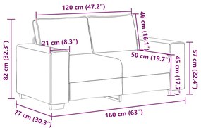 Sofá de 2 lugares tecido 120 cm vermelho tinto