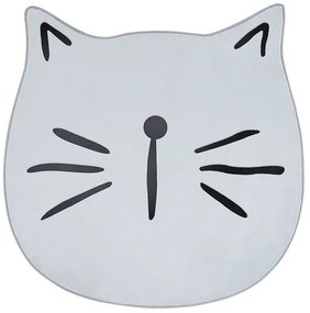 Tapete infantil com desenho de gato ⌀ 100 cm cinza KITTY Beliani