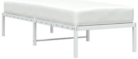 Estrutura de cama 75x190 cm metal branco