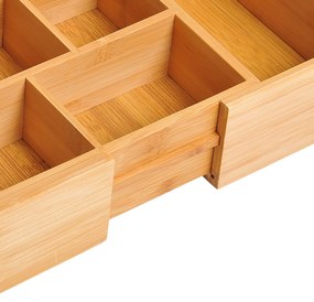 Organizador de Escritório de Bambu Caixa de Armazenamento Extensível c