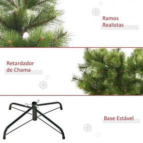 HOMCOM Árvore de Natal 210cm Árvore de Natal Artificial com 505 Ramos