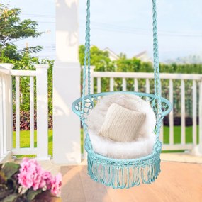 Cadeira baloiço Jardim de Algodão para Pátio Jardim Terraço 80 x 60 x 125 cm