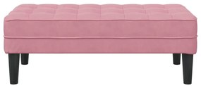 Banco Rosa 113x57x39 cm Veludo