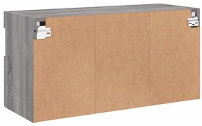 Móvel de parede p/ TV c/ luzes LED 80x30x40 cm cinzento sonoma