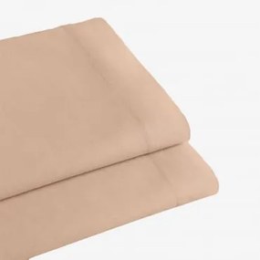 Sábana De Cima Em Algodão Percal De 180 Fios Para Cama De 90 Cm Agassi Rosa Peónia Claro & Cama 90cm (160 X 280 Cm) - Sklum